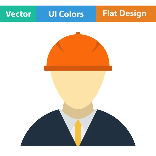 建筑工人头戴头盔的图标 — 图库矢量图片
