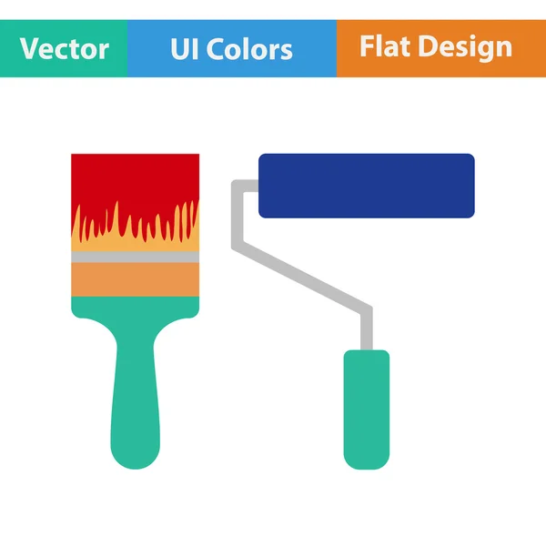 Construction paint brushes — Stock Vector