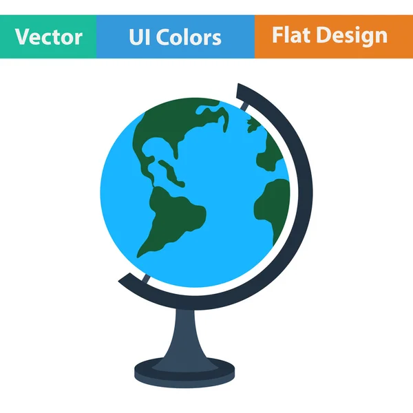 Pictogram van het platte ontwerp van Globe — Stockvector