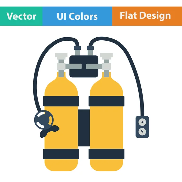 Pictogram van het platte ontwerp van scuba — Stockvector