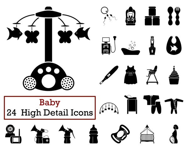 Σύνολο 24 μωρό εικονιδίων — Διανυσματικό Αρχείο