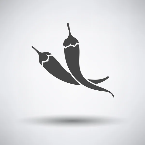 Chili peppers ikon-val kerek árnyék — Stock Vector