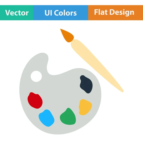 Flat design icon of School palette — Stock Vector