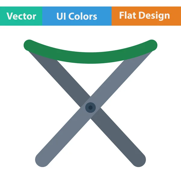 Icône design plat de Chaise pliante Pêche — Image vectorielle