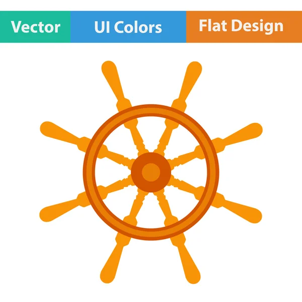 Icône de design plat du volant — Image vectorielle