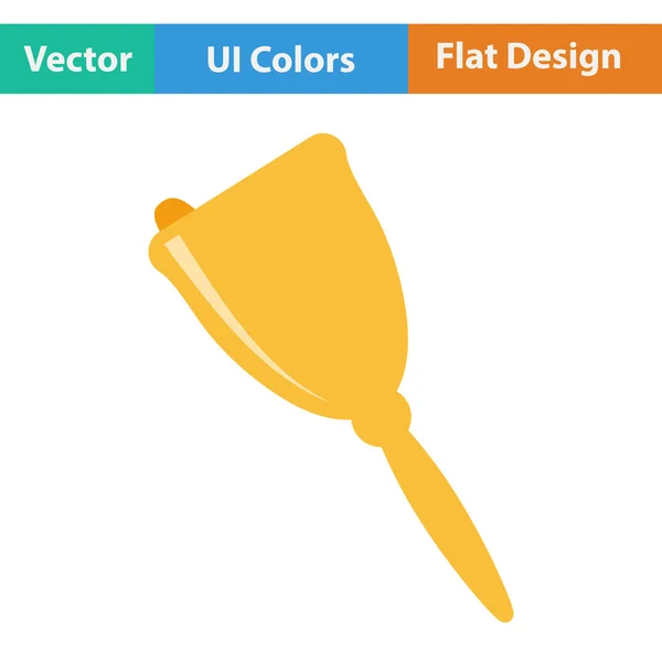 Плоская икона дизайна школьного колокола — стоковый вектор