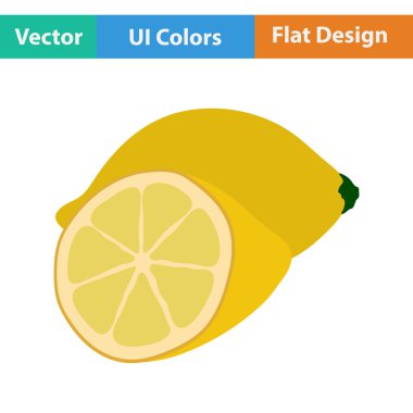 Düz tasarım simgesi limon