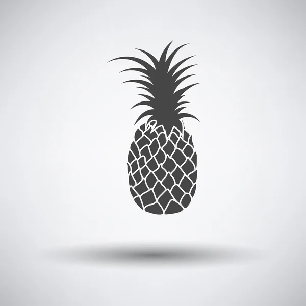 Pineapple icon with round shadow — Stock Vector