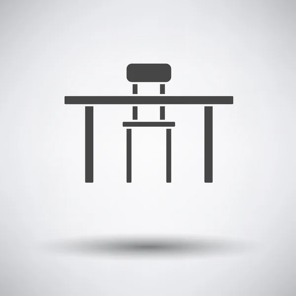 Icône table et chaise — Image vectorielle