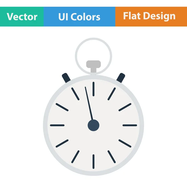 Icono de diseño plano de cronómetro — Vector de stock