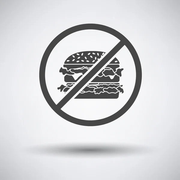 Icono de hamburguesa prohibido — Vector de stock