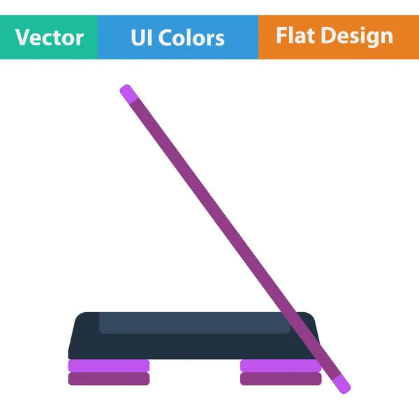 Step board and stick icon — Stock Vector