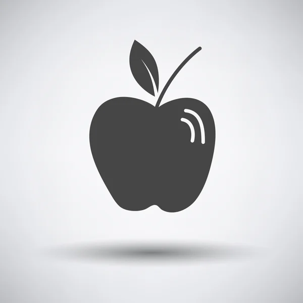 Icono de Apple con sombra redonda — Vector de stock