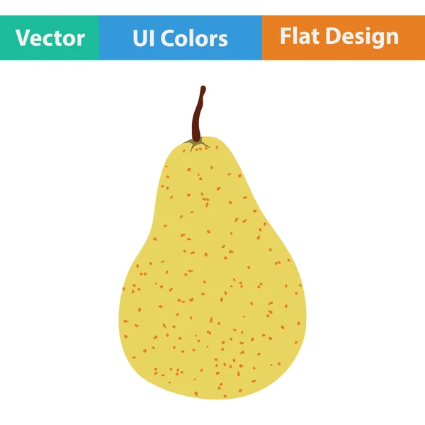 Platte ontwerp pictogram voor Pear — Stockvector