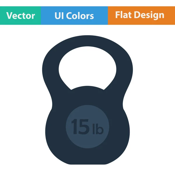 Icono de diseño plano de Kettlebell — Archivo Imágenes Vectoriales