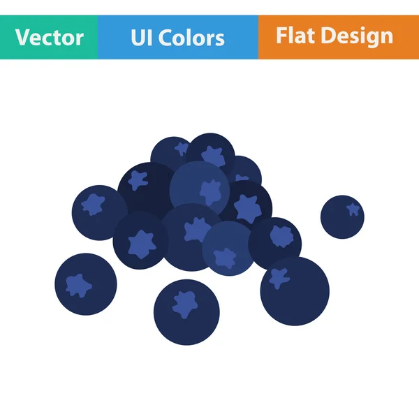 Icône de design plat de myrtilles — Image vectorielle