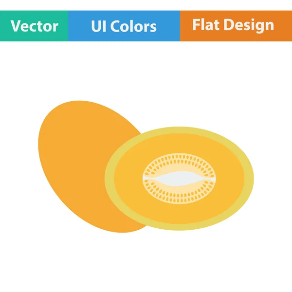 Icône design plat de Melon — Image vectorielle