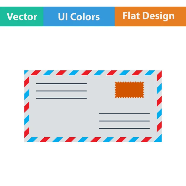 Icono de diseño plano de Carta — Archivo Imágenes Vectoriales