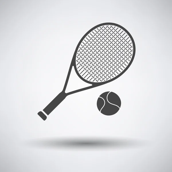 Fusée de tennis et icône de balle — Image vectorielle