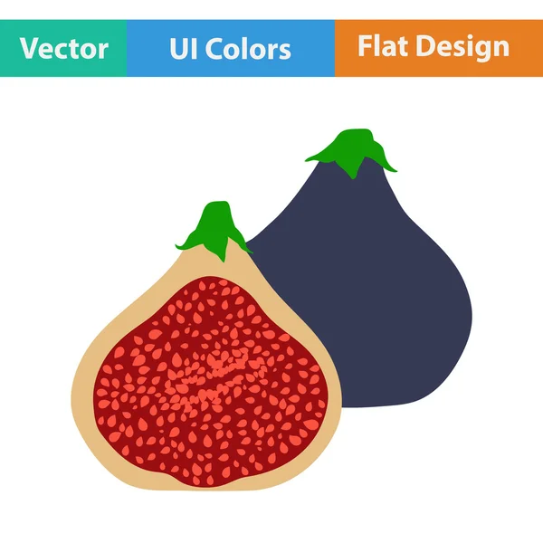 Pictogram van het platte ontwerp van vijgen fruit — Stockvector