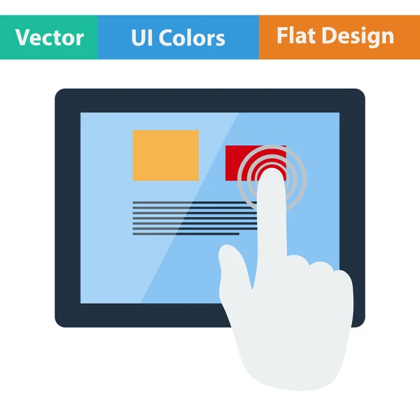 Значок планшета. плоский дизайн — стоковый вектор