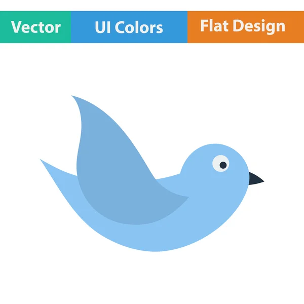 Icono pájaro diseño plano — Archivo Imágenes Vectoriales