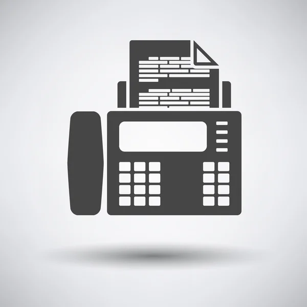 Fax moderno con icono de papel — Vector de stock