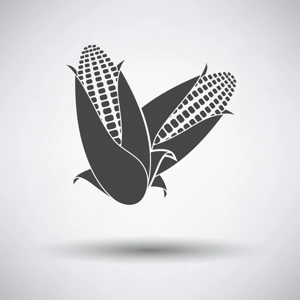Kukorica ikon-val kerek árnyék — Stock Vector