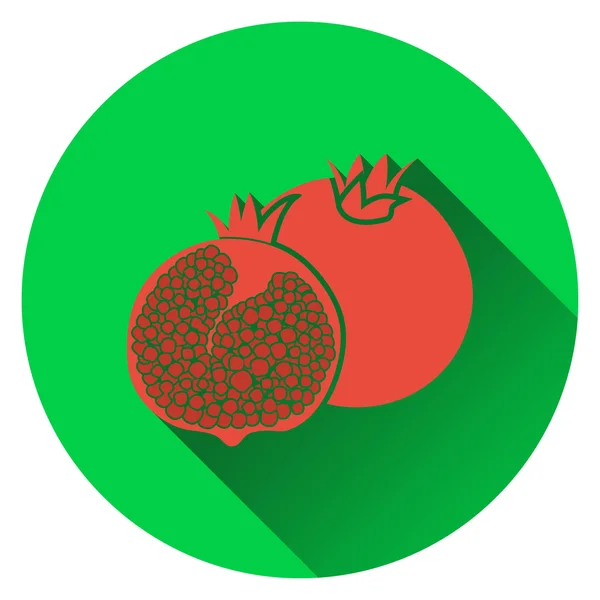 Pomegranate icon. Flat design. — Stock Vector