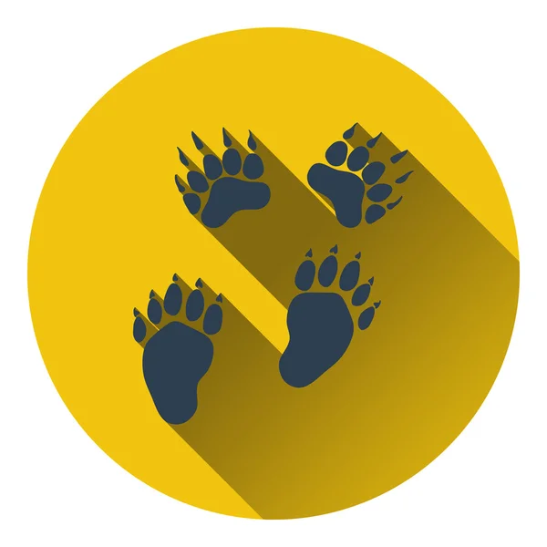 Icona dei sentieri degli orsi — Vettoriale Stock