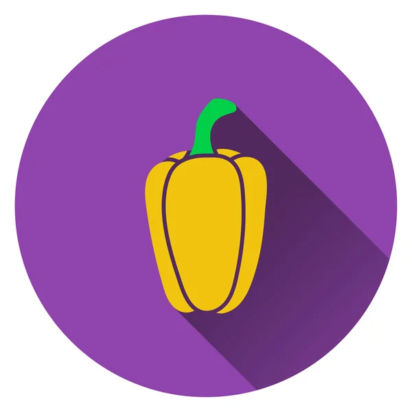 Icono de pimienta. Diseño plano . — Vector de stock