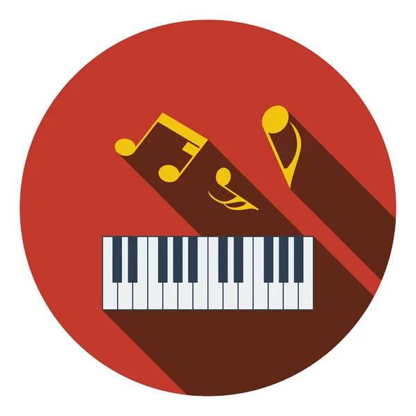 Icono del teclado del piano — Vector de stock