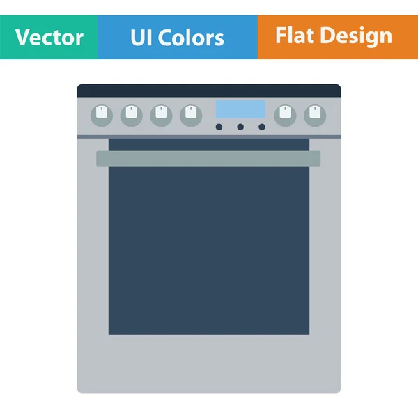 Keuken belangrijkste kachel eenheid pictogram — Stockvector