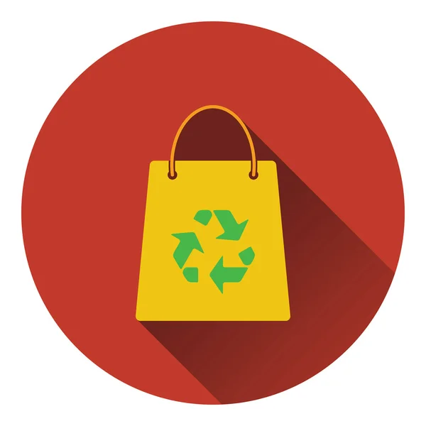 购物袋与回收标志图标 — 图库矢量图片