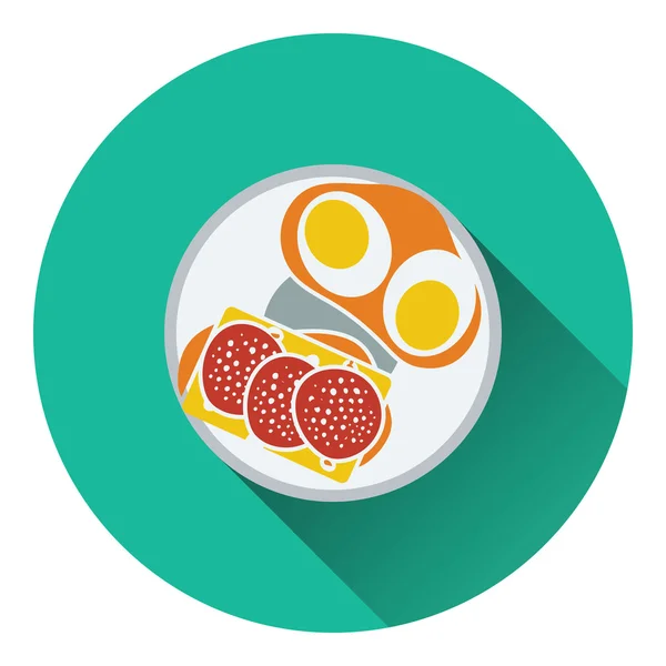 Omlet e ícone de sanduíche —  Vetores de Stock