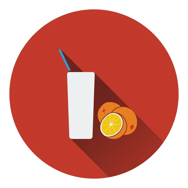 Стакан апельсинового сока — стоковый вектор