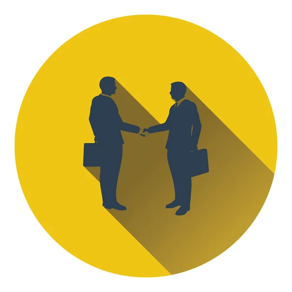 Icône de la rencontre des hommes d'affaires — Image vectorielle