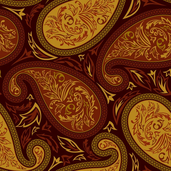 Oosterse paisley naadloos patroon — Stockvector