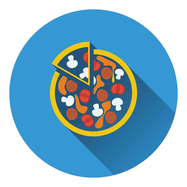 Pizza na plechu ikonu — Stockový vektor