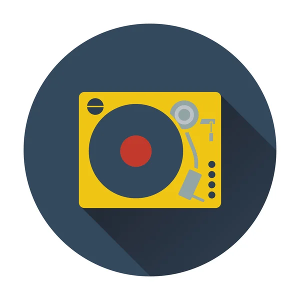 Vinyl speler pictogram — Stockvector