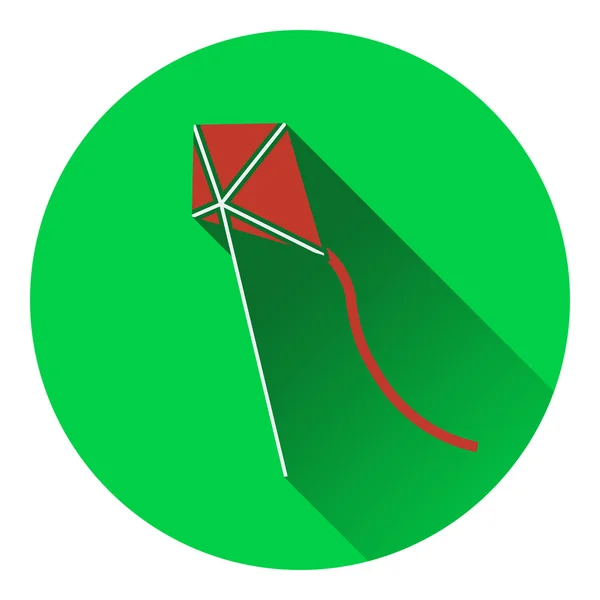 Lapos kivitel ikon a kite-égen — Stock Vector