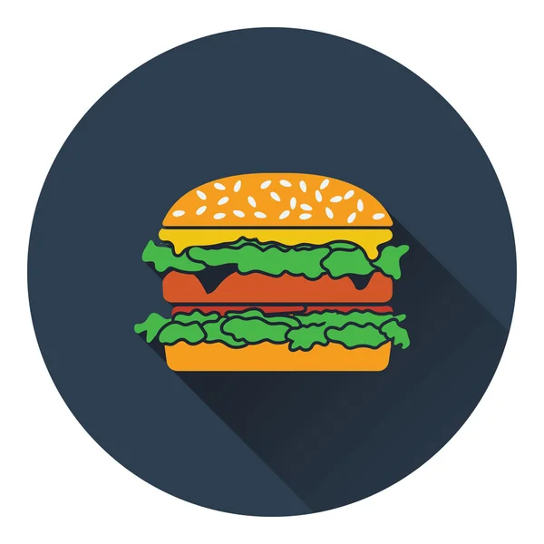 Icono de la hamburguesa. diseño plano . — Vector de stock
