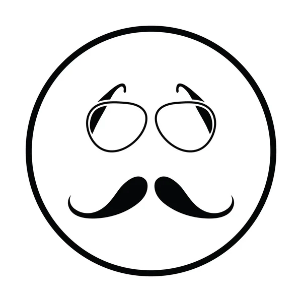 Okulary i wąsy ikona — Wektor stockowy