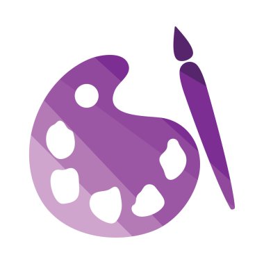 Okul paleti fırça simgesi olan