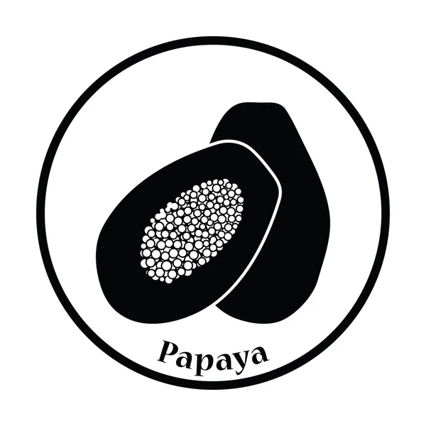 Icona di Papaya illustrazione — Vettoriale Stock