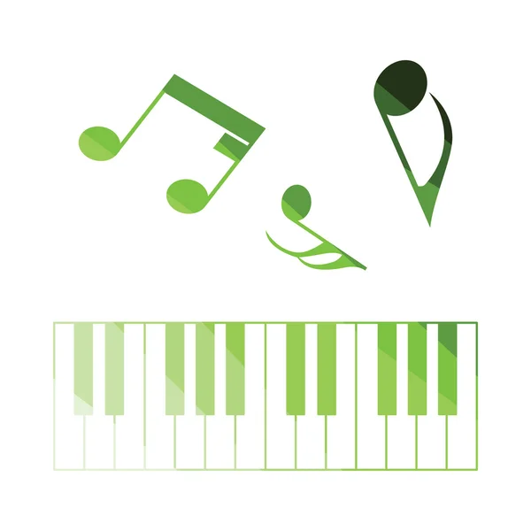 Piano toetsenbord pictogram — Stockvector