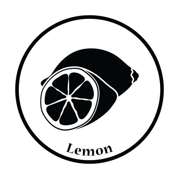 Ikon a citrom illusztráció. — Stock Vector
