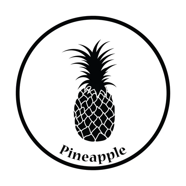 Icône de l'illustration de l'ananas — Image vectorielle