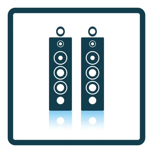 Sistema de audio altavoces icono — Vector de stock