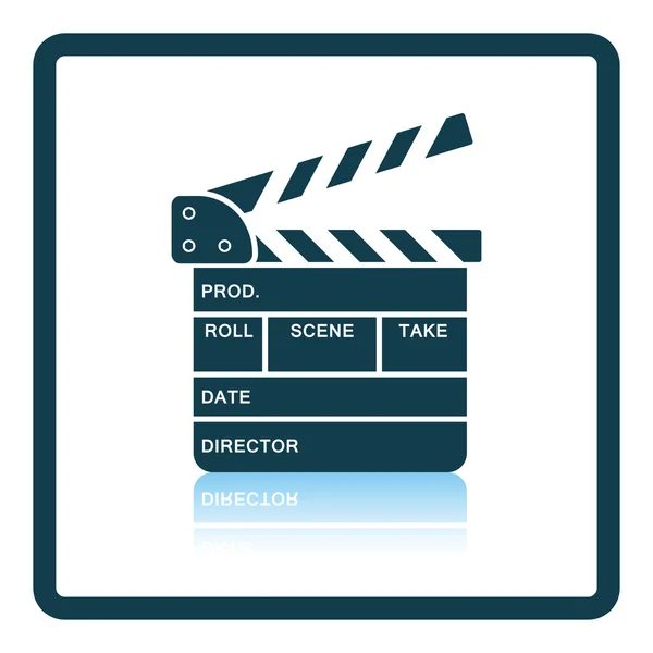 Clapperboard ikon illusztráció. — Stock Vector